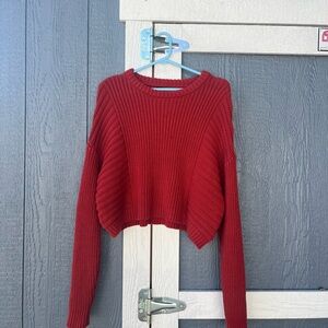 Red Cable Knit sweater
